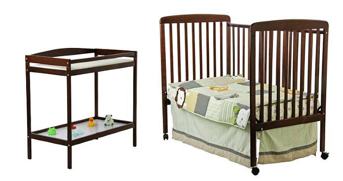 Dream On Me, 2 in 1 Full Size Crib and Changing Table Combo, Espresso