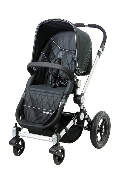 Multi Terrain Stroller and Bassinet in Black