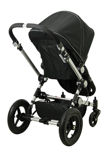 Multi Terrain Stroller and Bassinet in Black