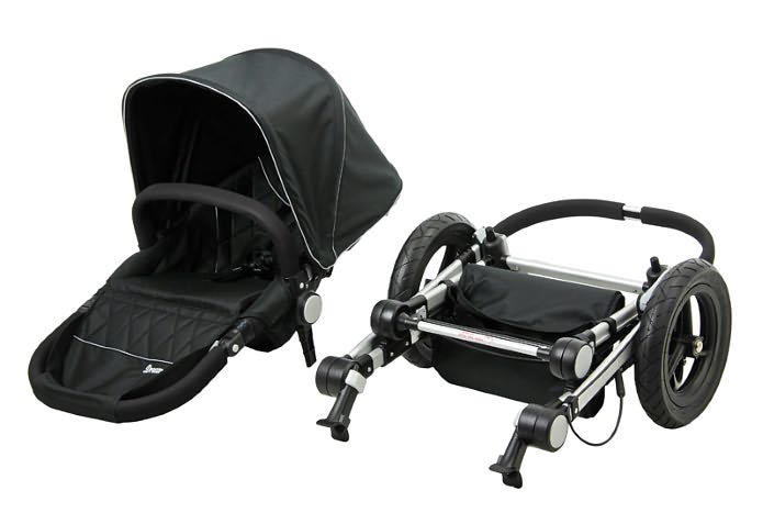 Multi Terrain Stroller and Bassinet in Black