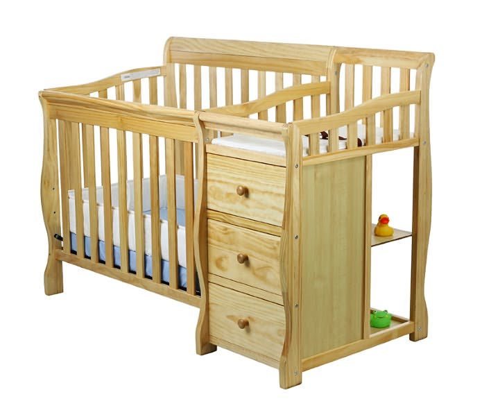 Jayden Two in One Convertible Crib with Changer in Natural