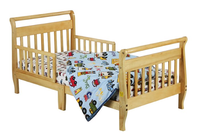 Dream On Me, Sleigh Toddler Bed, Natural