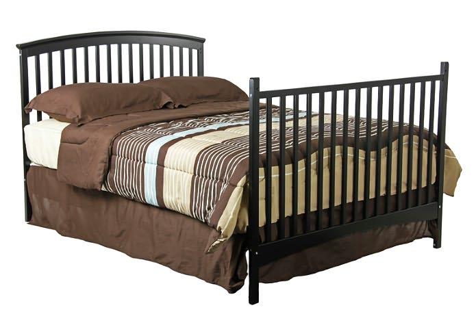 Eden Four in One Convertible Crib in Black
