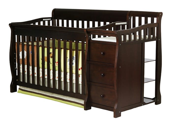 4 in 1 Brody Convertible Crib with Changer in Espresso
