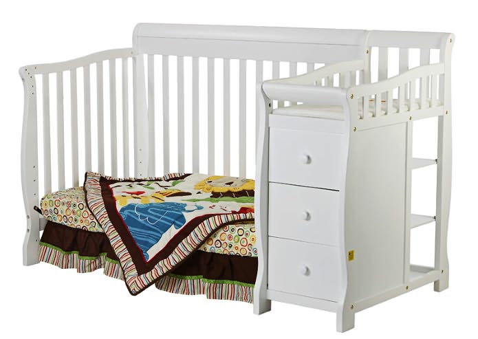 4 in 1 Brody Convertible Crib with Changer in White