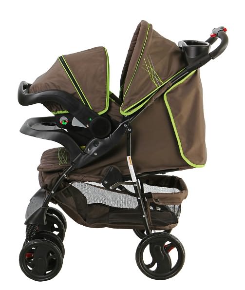 Dream On Me, Wanderer Travel System Stroller and Car Seat, Brown