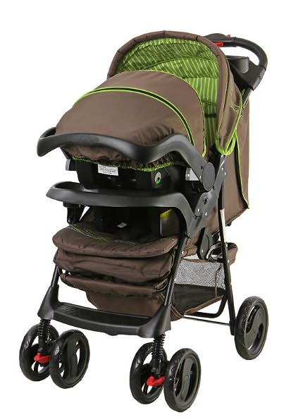Dream On Me, Wanderer Travel System Stroller and Car Seat, Brown