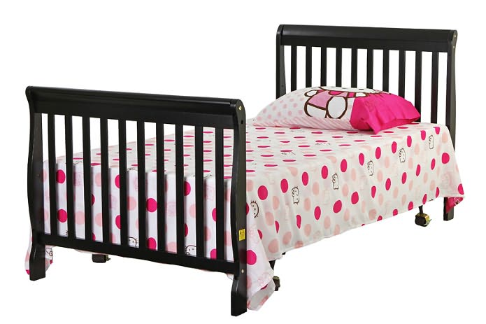 Dream On Me, Aden Convertible 3 in 1 Mini Crib Black