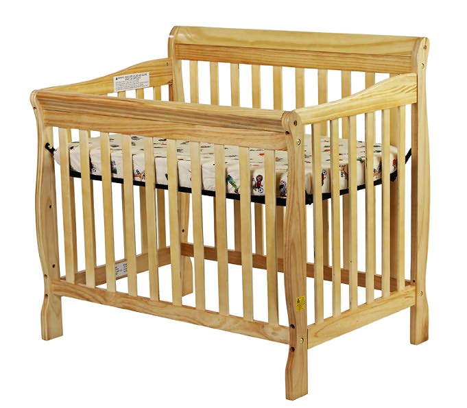 Dream On Me, Aden Convertible 3 in 1 Mini Crib Natural