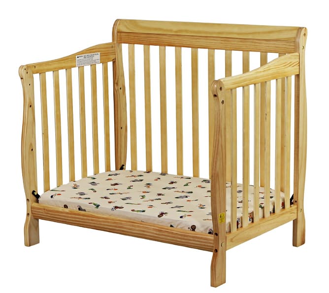 Dream On Me, Aden Convertible 3 in 1 Mini Crib Natural