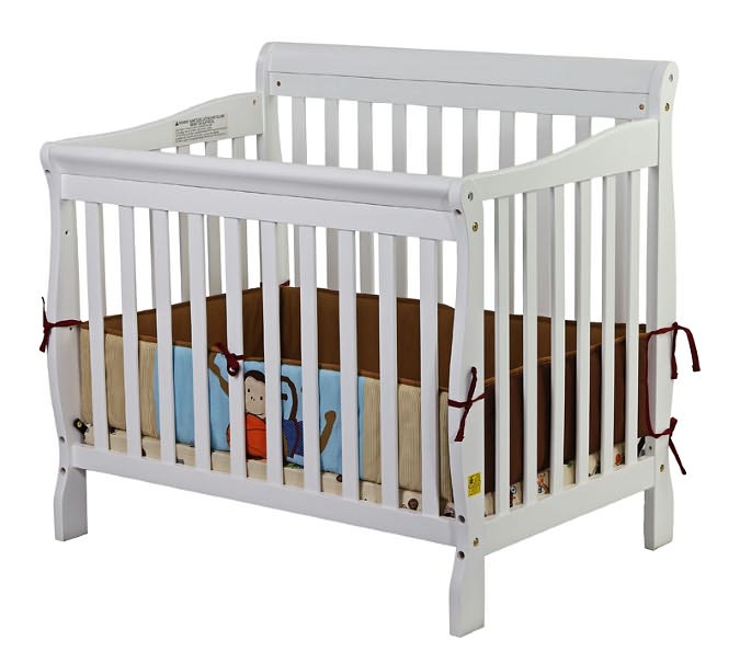 Dream On Me, Aden Convertible 3 in 1 Mini Crib white