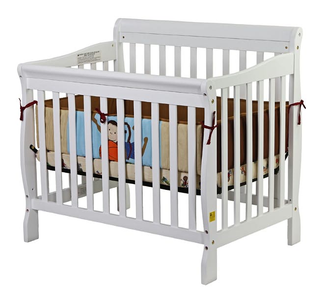 Dream On Me, Aden Convertible 3 in 1 Mini Crib white