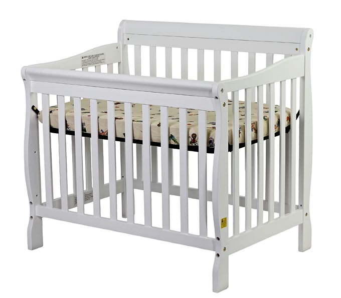 Dream On Me, Aden Convertible 3 in 1 Mini Crib white