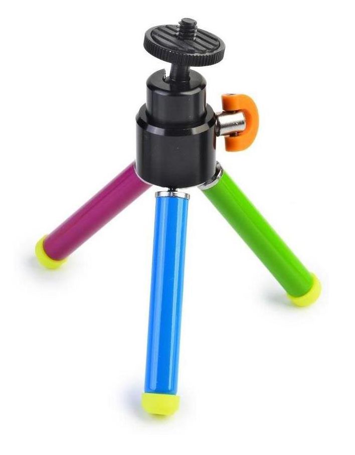 Polaroid 8'' Colorful Heavy Duty Mini Tripod w/ Pan Head and Tilt (Black)