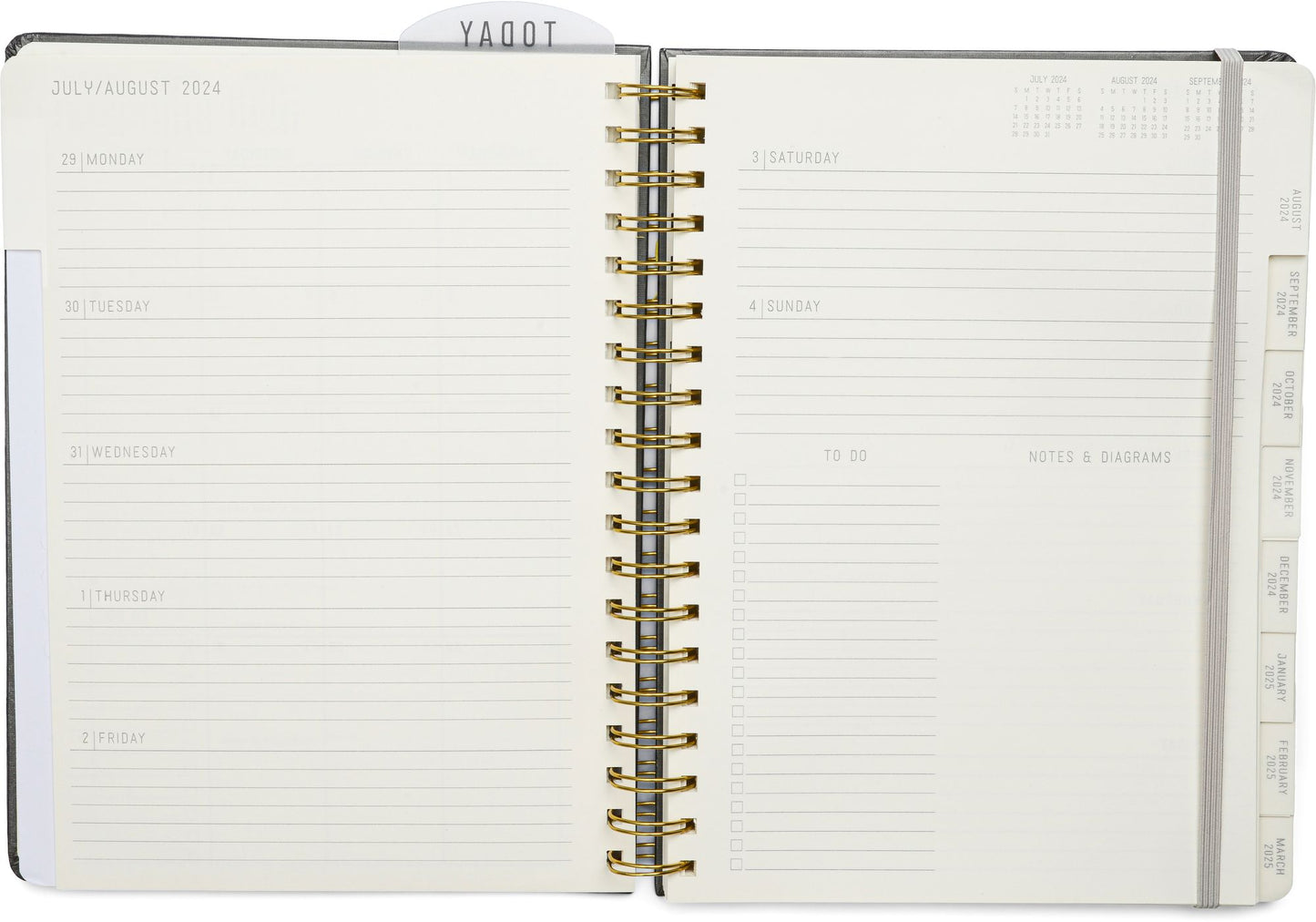 2025 Charcoal Standard Issue Medium 17-month Weekly Planner