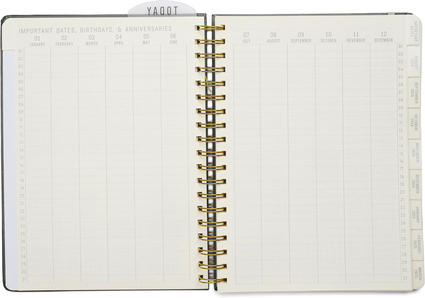 2025 Charcoal Standard Issue Medium 17-month Weekly Planner