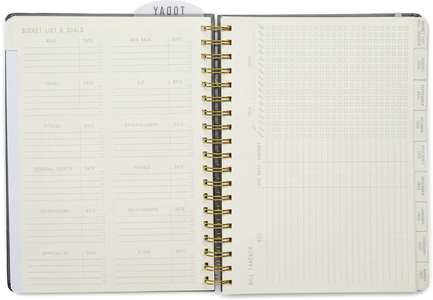 2025 Charcoal Standard Issue Medium 17-month Weekly Planner