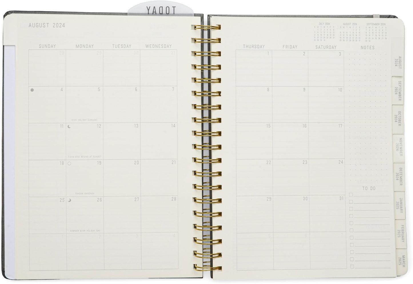 2025 Charcoal Standard Issue Medium 17-month Weekly Planner