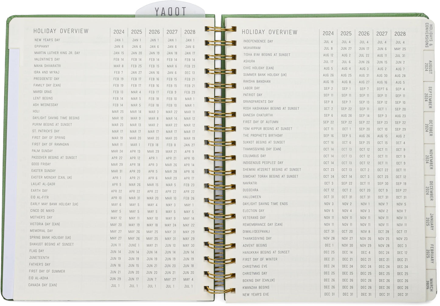 2025 Pine Standard Issue Large 17-month Weekly Planner
