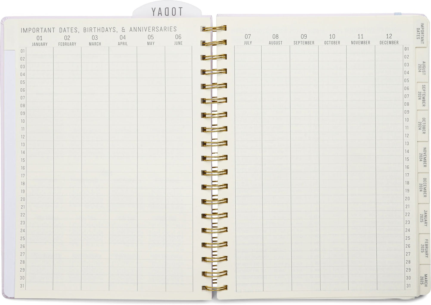 2025 Lavender Standard Issue Large 17-month Weekly Planner