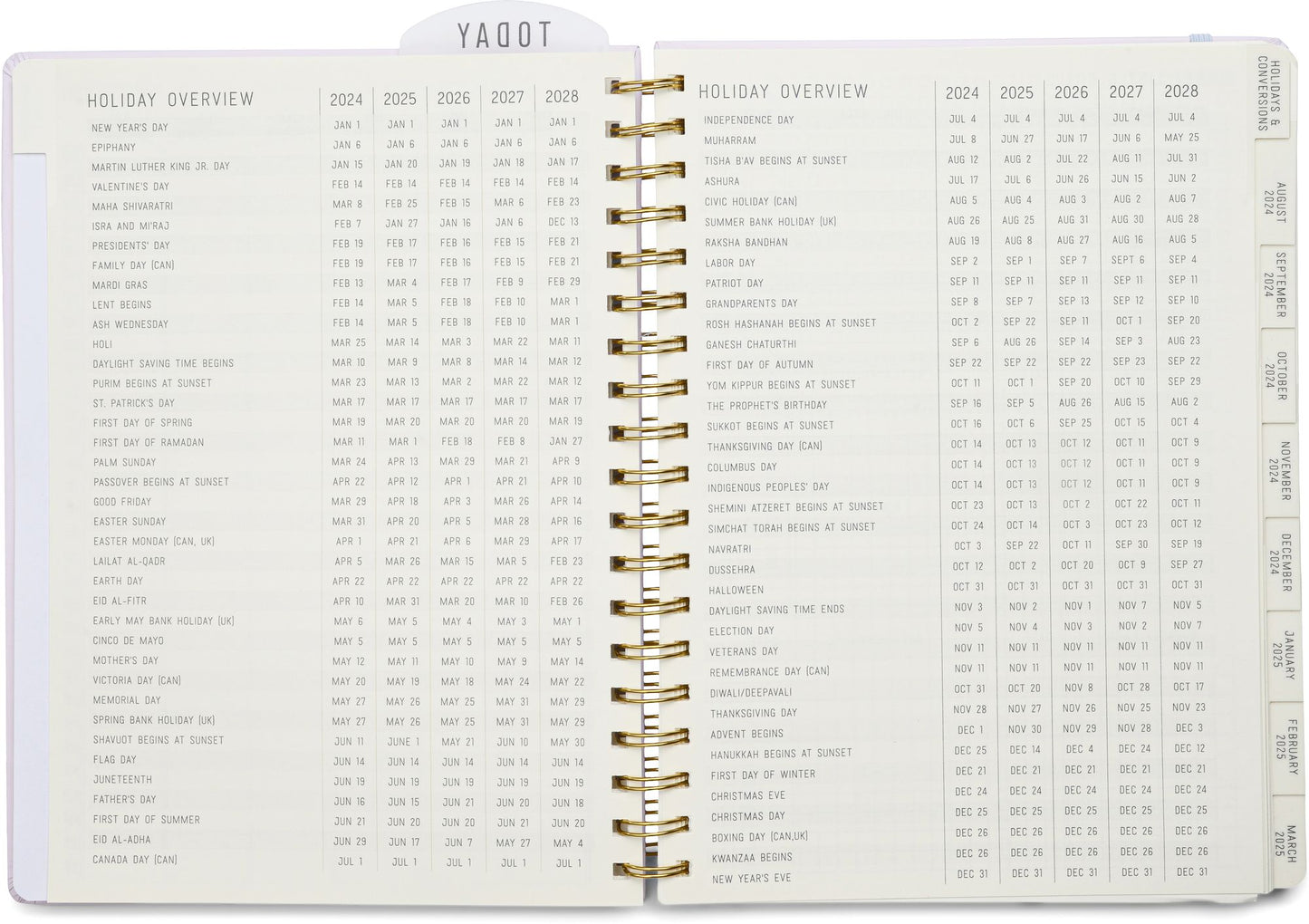 2025 Lavender Standard Issue Large 17-month Weekly Planner