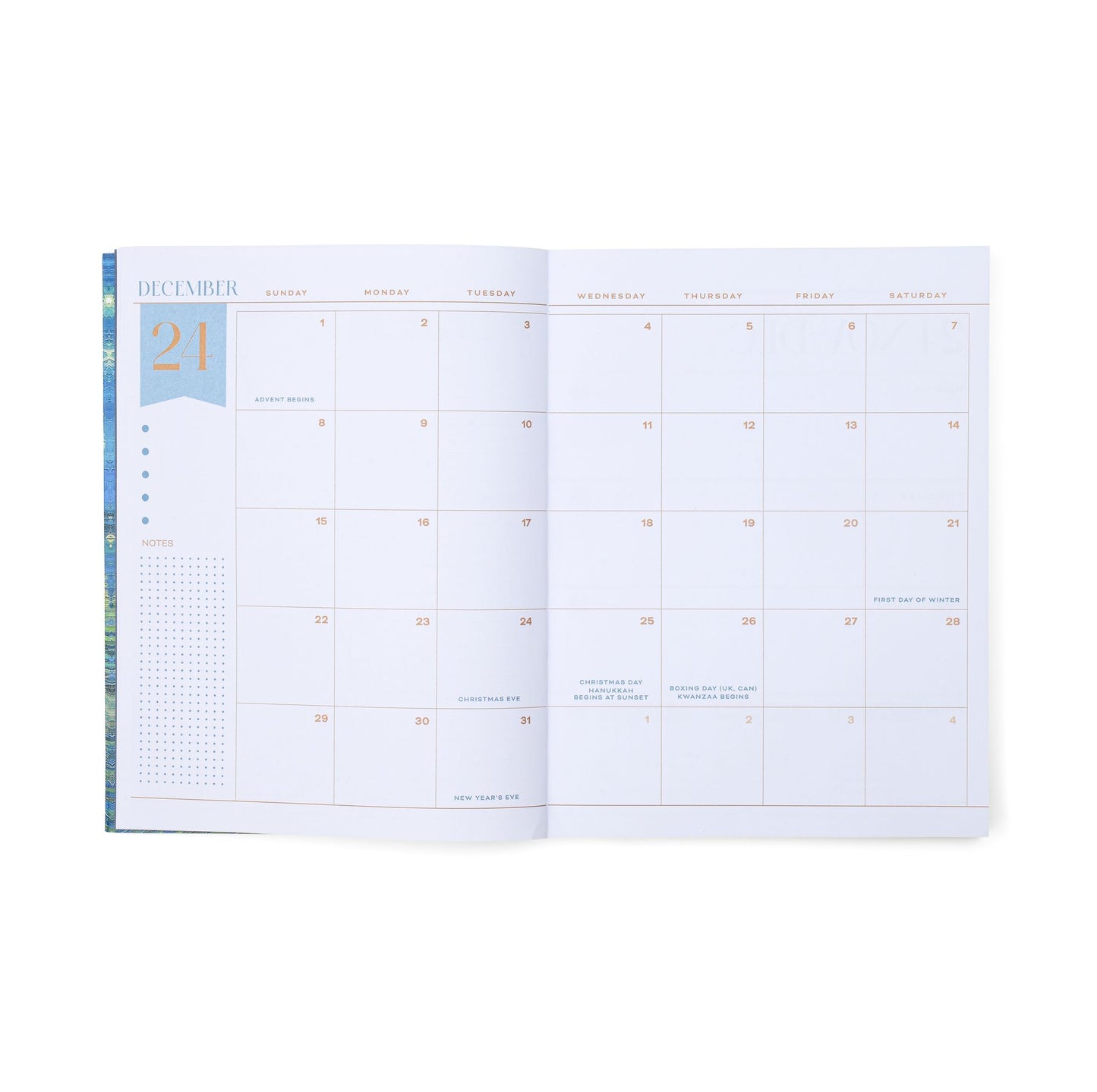 2025 Impressionist 12-Month Weekly Desk Planner