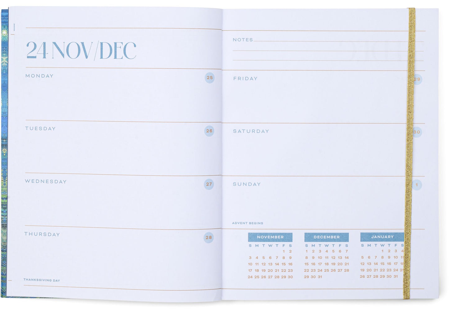 2025 Impressionist 12-Month Weekly Desk Planner
