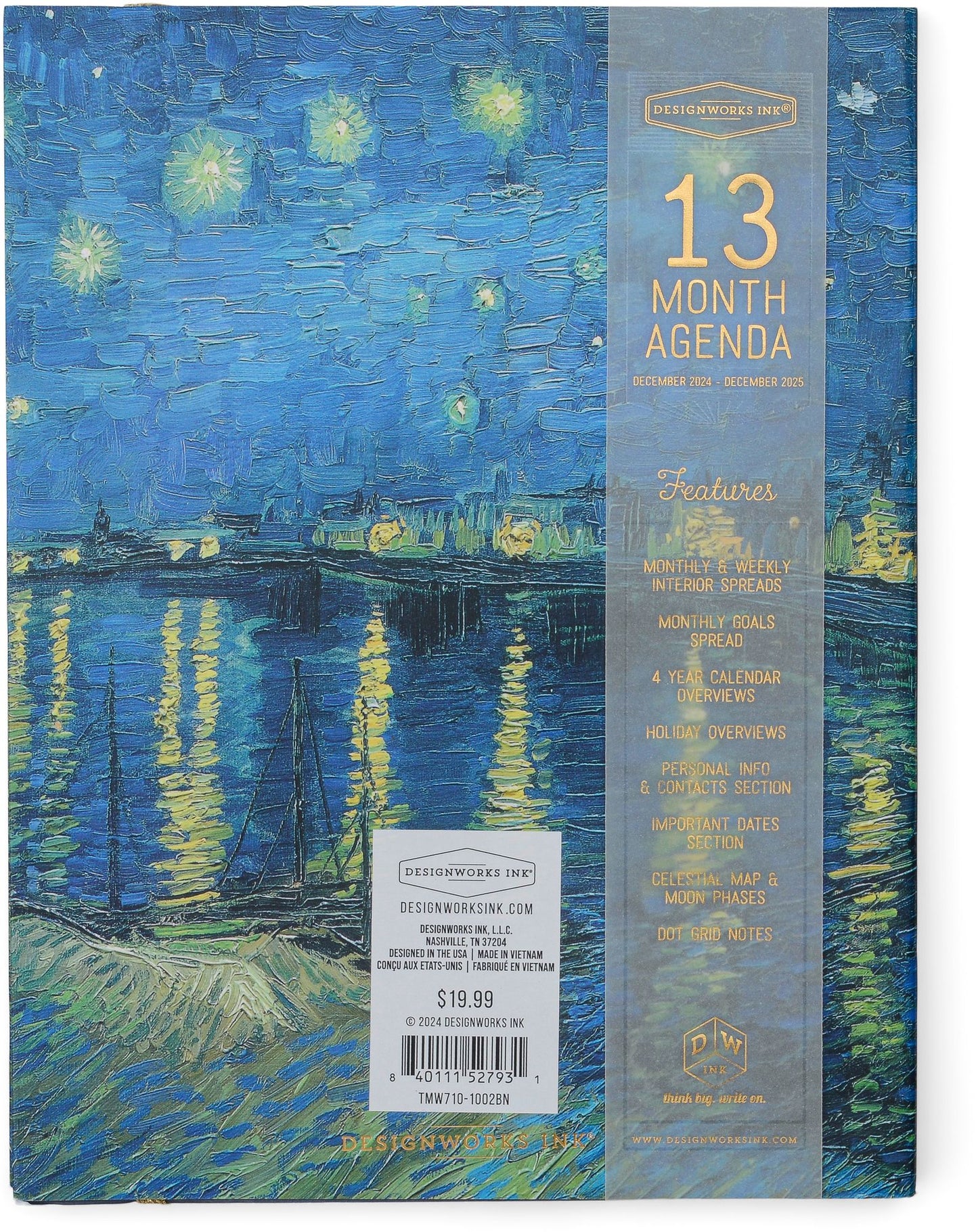 2025 Impressionist 12-Month Weekly Desk Planner