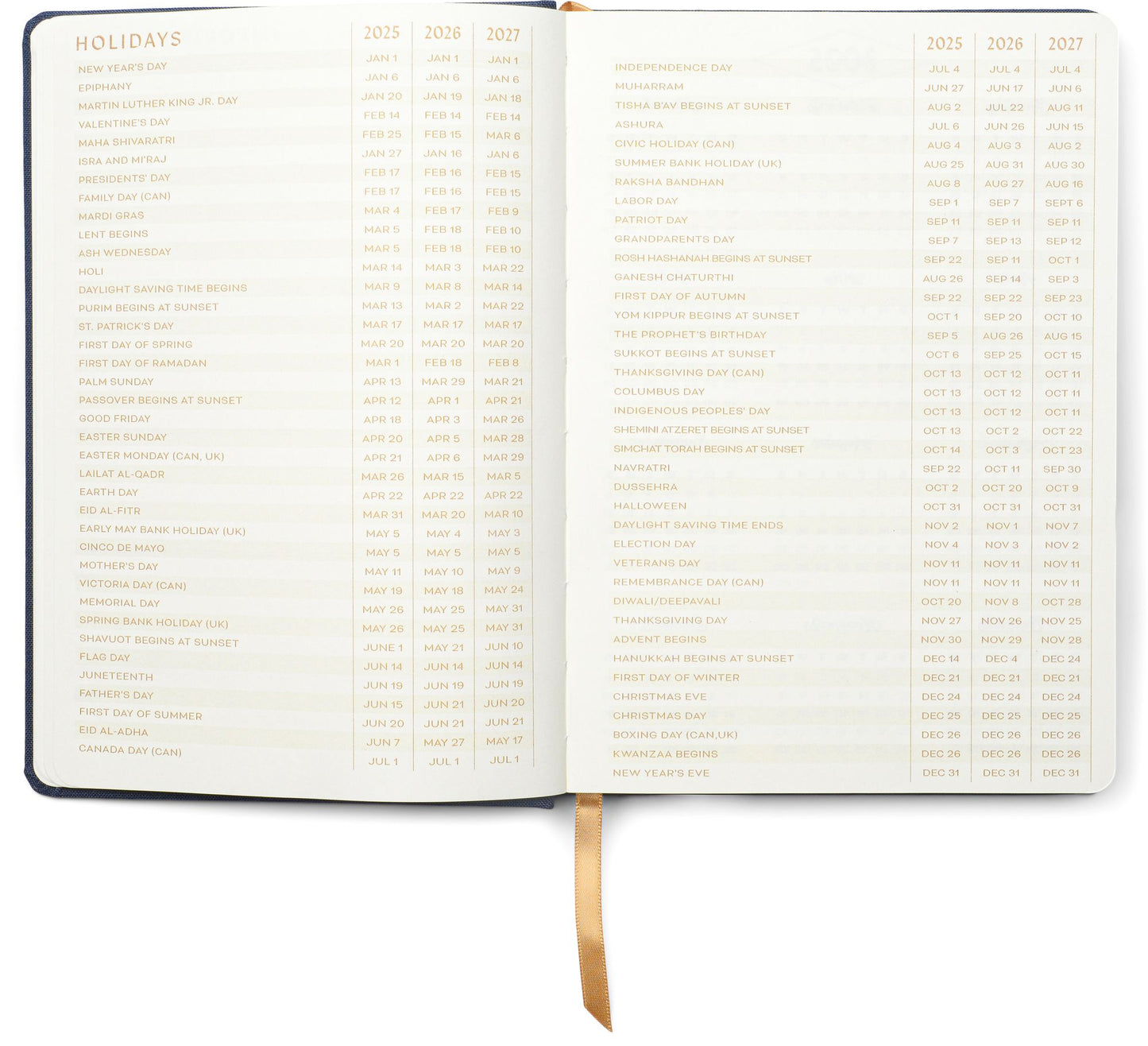 2025-2026 A Dopo Moon Phases Embroidered Hardcover Weekly Planner