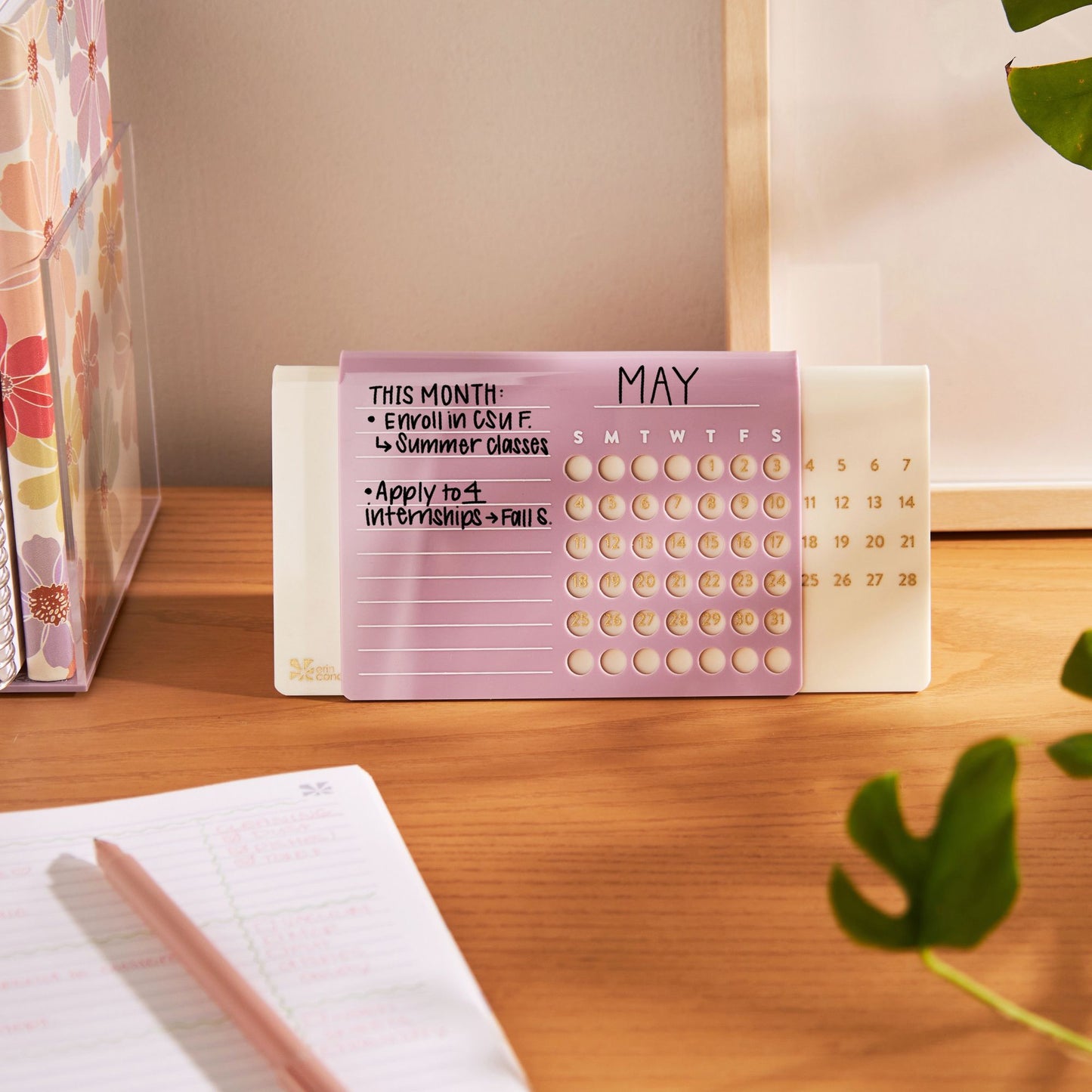 Acrylic Perpetual Calendar - Lilac