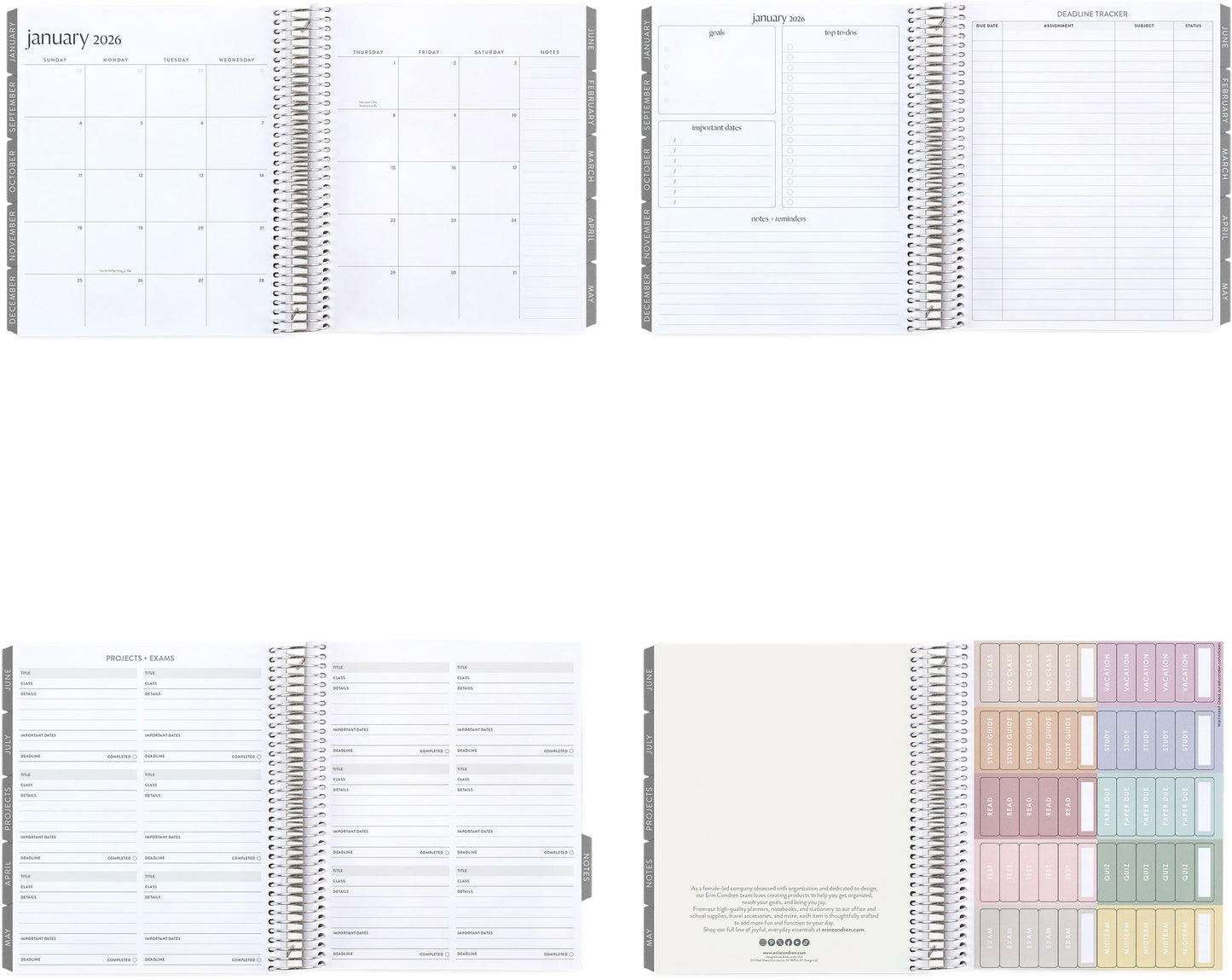 2025-2026 Erin Condren Hello Kitty Blushing Bouquet Planner