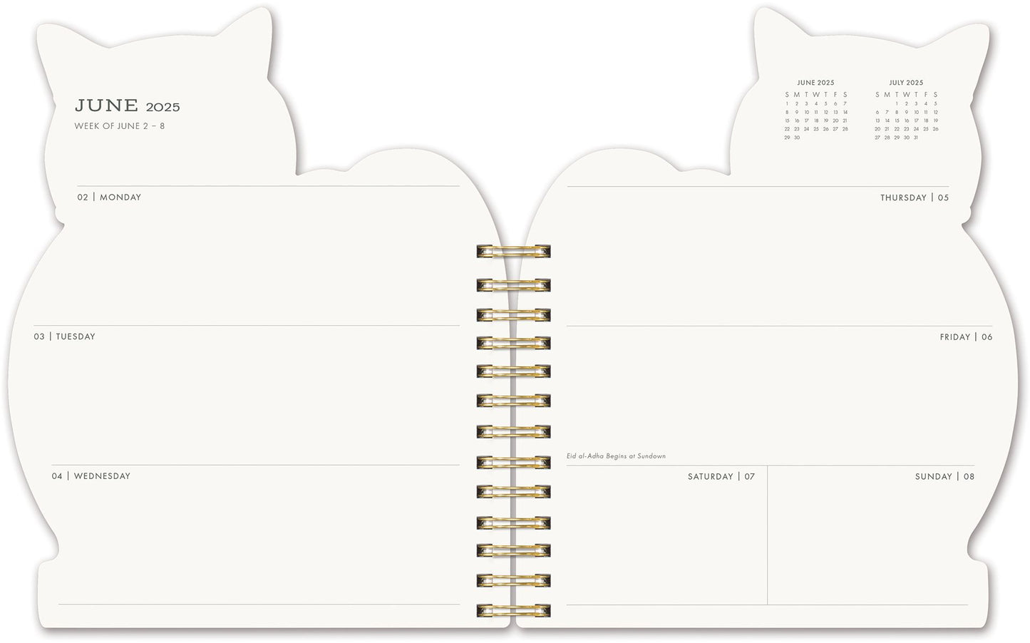 2025 Paper Source Fishbowl Cat Diecut Planner