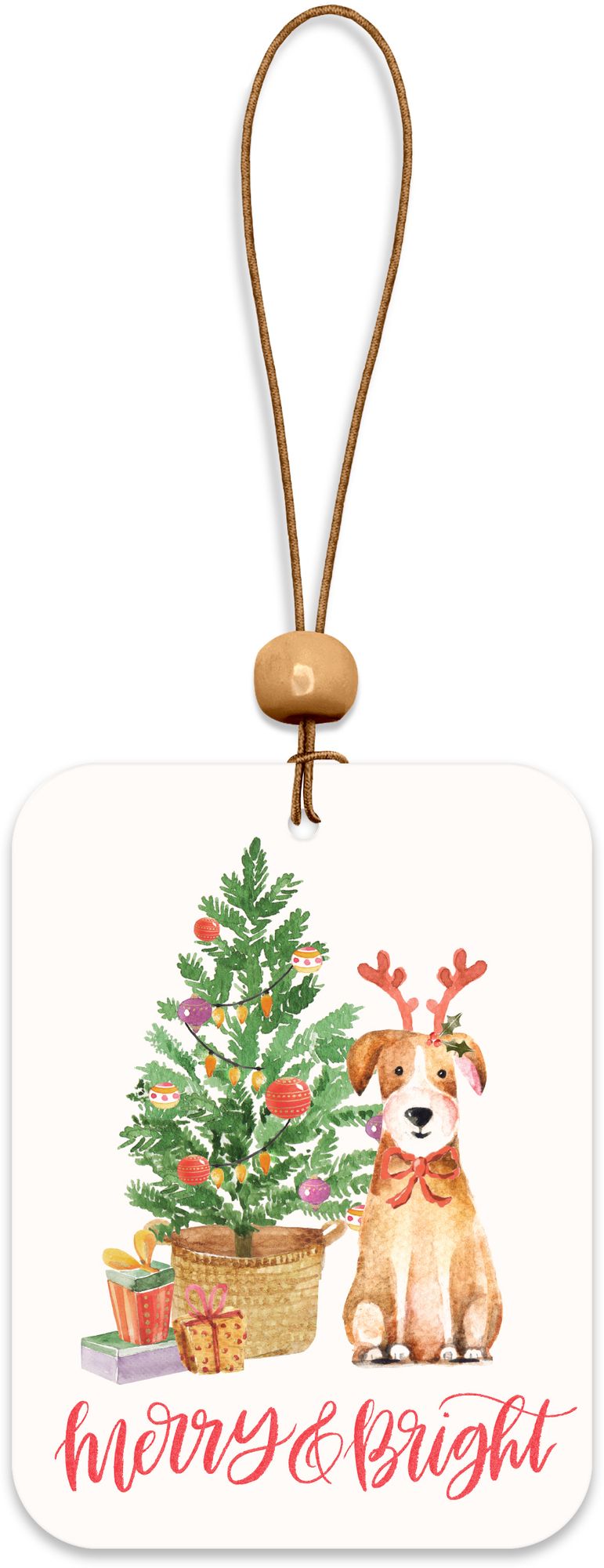 Merry & Bright Dog Car Air Freshener