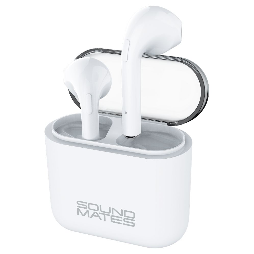 Tzumi Soundmates 6121 Bt Earbuds Wireless Chrg Wht