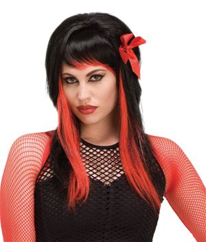 Costumes For All Occasions Mr177361 Wig Dark Fairytale Black-Red