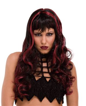 Costumes For All Occasions Mr177376 Wig Witch Craft Black-Burgundy