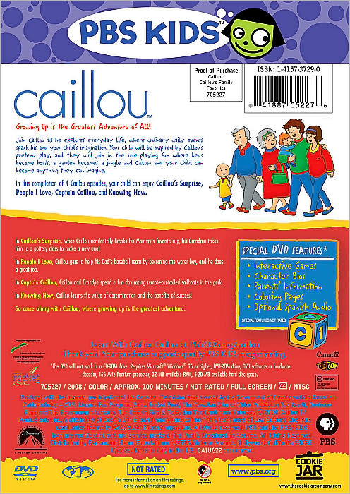 Caillou: Caillou's Family Favorites