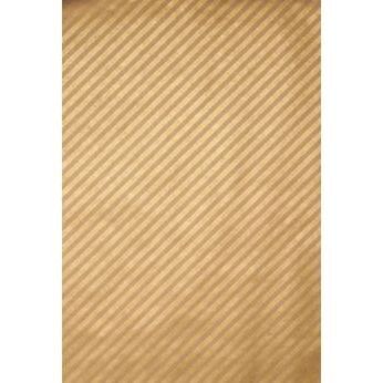 Gold Diagonal Stripes on Kraft Wrapping Paper