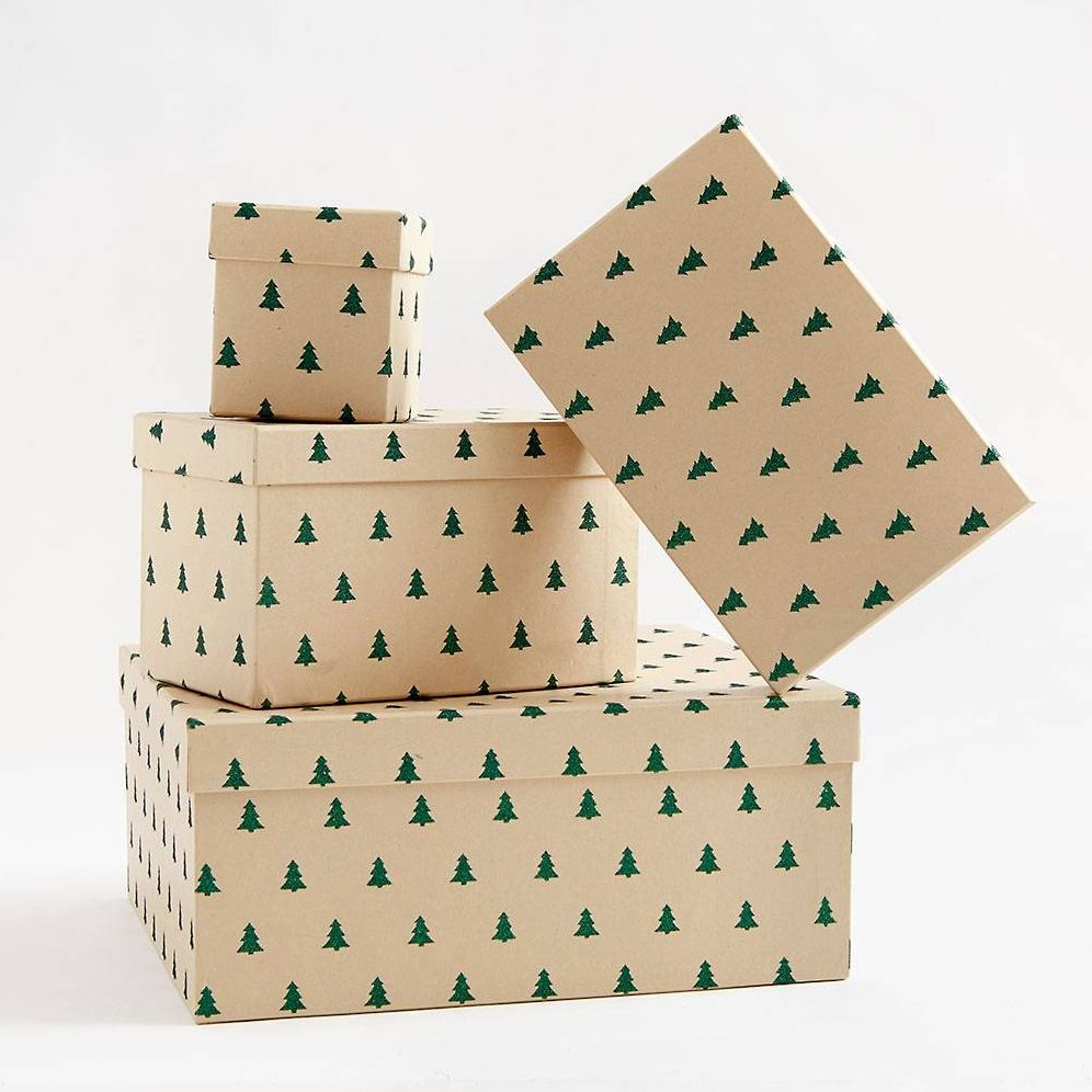 Green Glitter Tree Small Shirt Box