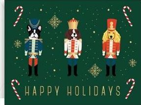 XMAS OFF FOIL A2 Nutcracker Dogs FLD S/10