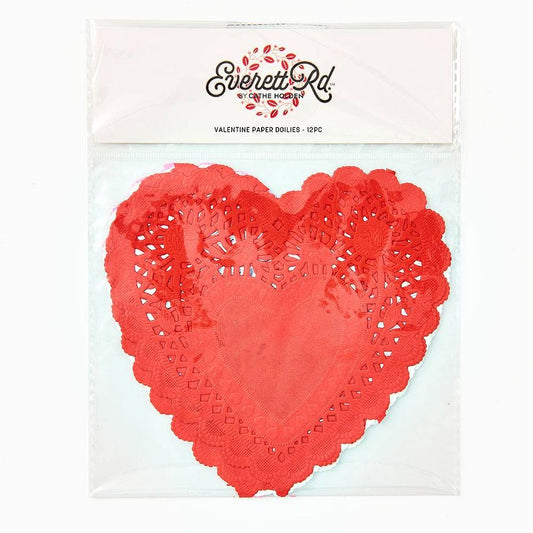 Valentine Heart Doilies 16ct