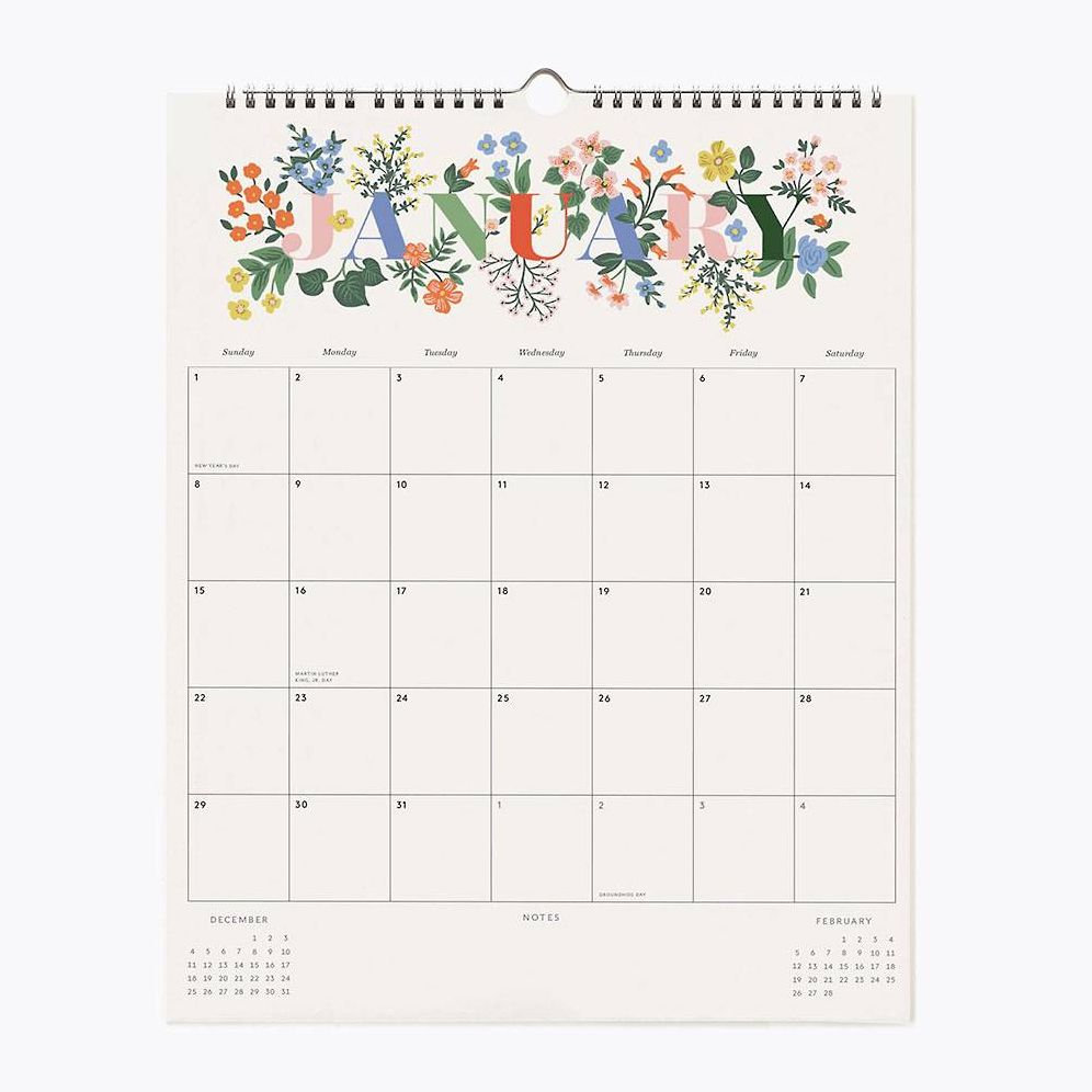 2023Rifle Paper Co. Mayfair Vertical Appointment Wall Calendar