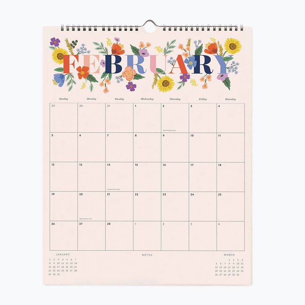 2023Rifle Paper Co. Mayfair Vertical Appointment Wall Calendar