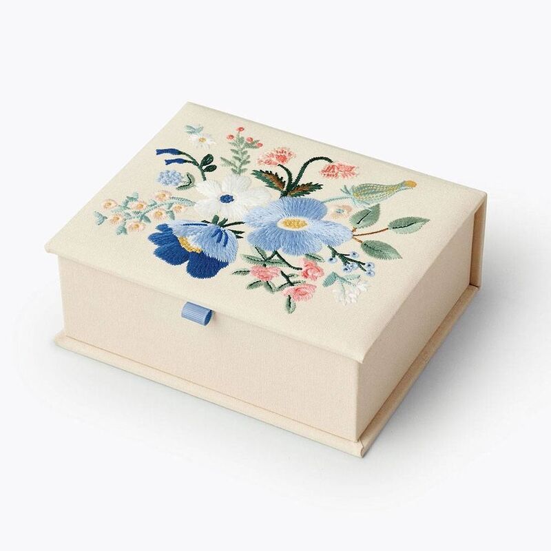 Rifle Paper Co. Medium Embroidered Keepsake Box