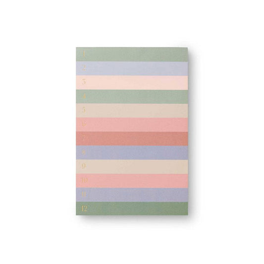 Muted Numbered Color Block Memo Notepad