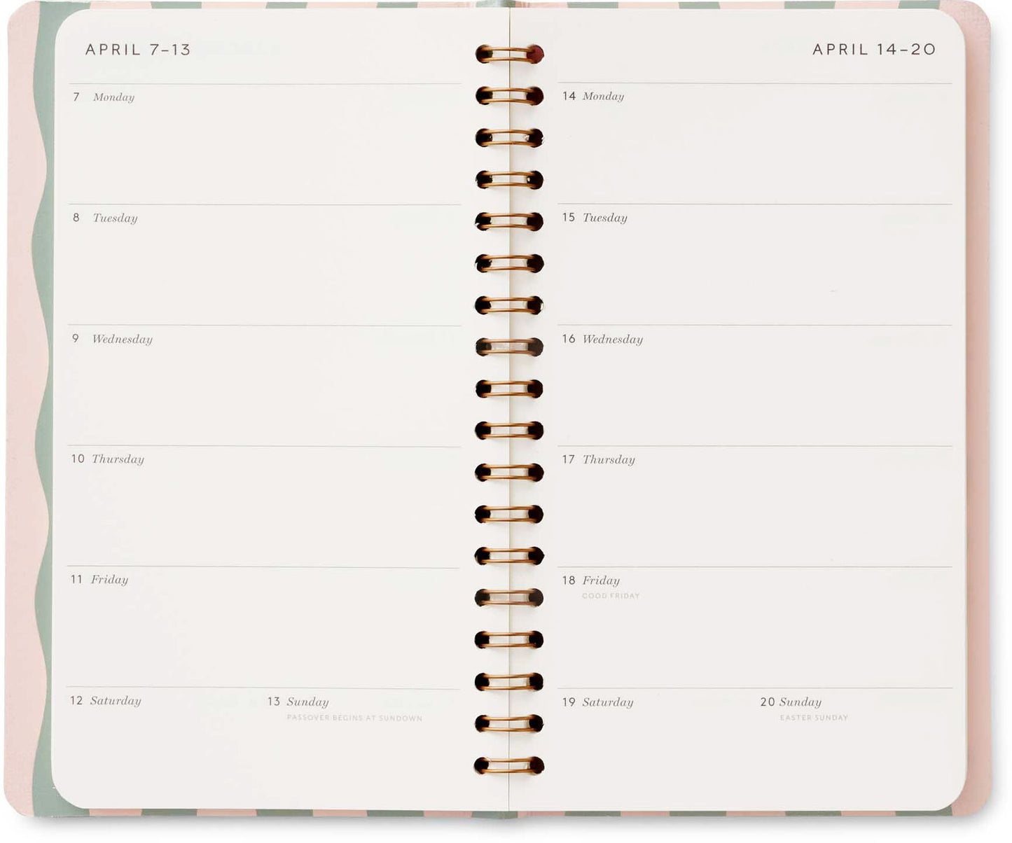 2025 Roses 12-Month Spiral Pocket Planner