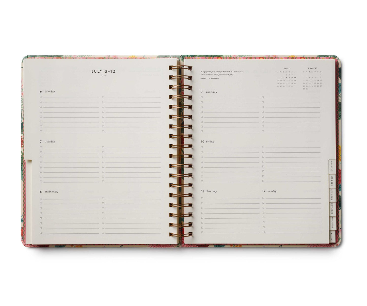 2025-2026 Dahlia 17-Month Academic Hardcover Spiral Planner