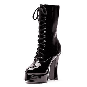 Ellie Shoes 33603 Black Dolly Boots Adult Size 7
