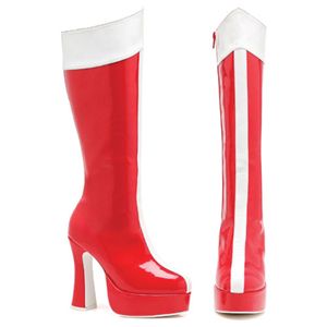Ellie Shoes 33617 Valerie Red and White Adult Boots Size 9