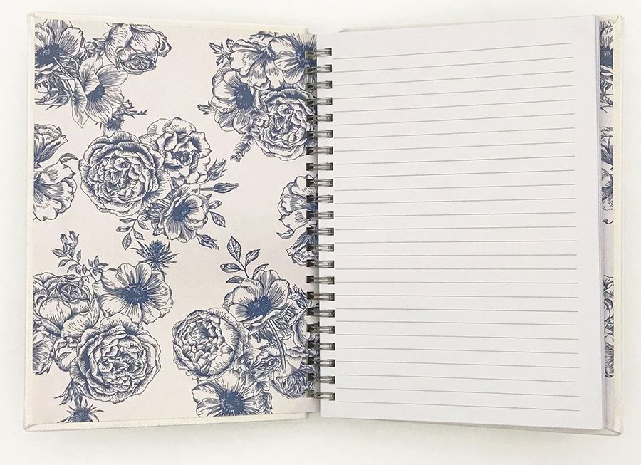 Bloom 6 x 8 Saffiano Enclosed Spiral Journal
